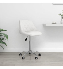 Chaise pivotante de bureau Blanc Similicuir