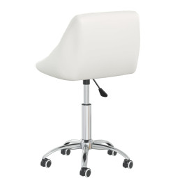 Chaise pivotante de bureau Blanc Similicuir