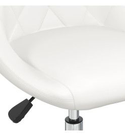 Chaise pivotante de bureau Blanc Similicuir