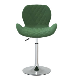 Chaise pivotante de salle à manger Vert foncé Velours