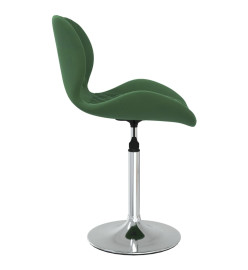 Chaise pivotante de salle à manger Vert foncé Velours