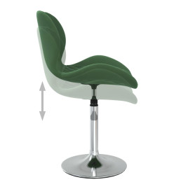 Chaise pivotante de salle à manger Vert foncé Velours