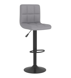 Tabourets de bar lot de 2 gris clair tissu