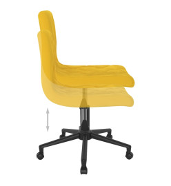 Chaises à manger pivotantes lot de 2 jaune moutarde velours