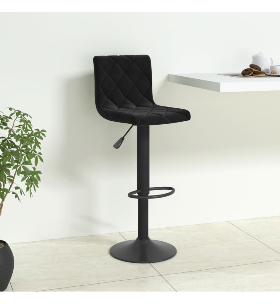 Tabouret de bar Noir Velours