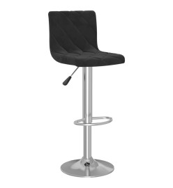 Tabourets de bar lot de 2 noir velours