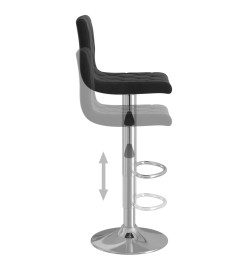 Tabourets de bar lot de 2 noir velours