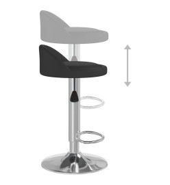 Tabourets de bar lot de 2 noir similicuir