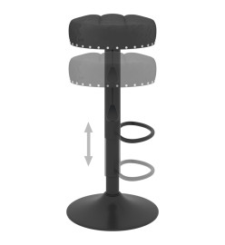 Tabourets de bar 2 pcs Noir Velours