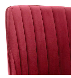 Chaises à manger pivotantes lot de 2 rouge bordeaux velours