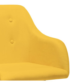 Chaises pivotantes à manger lot de 2 jaune tissu