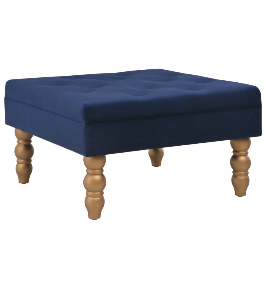 Tabouret Bleu marine 60x60x36 cm Velours