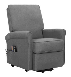 Fauteuil de massage inclinable Gris clair Tissu