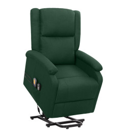 Fauteuil de massage Vert foncé Tissu