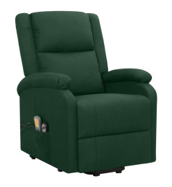 Fauteuil de massage Vert foncé Tissu