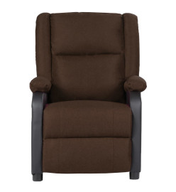 Fauteuil de massage marron foncé similicuir et tissu