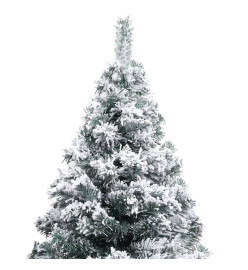 Sapin de Noël artificiel avec neige floquée vert 120 cm PVC