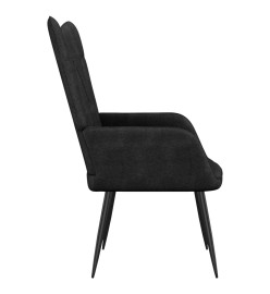 Chaise de relaxation Noir Tissu