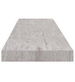 Étagères murales flottantes 4 pcs Gris béton 90x23,5x3,8cm MDF