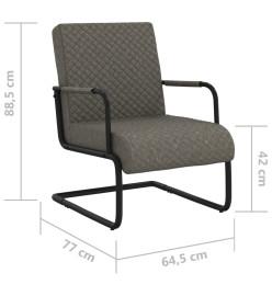 Chaise cantilever Gris foncé Similicuir