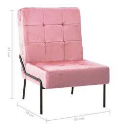 Chaise de relaxation 65x79x87 cm Rose Velours