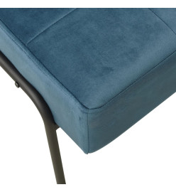 Chaise de relaxation 65x79x87 cm Bleu Velours