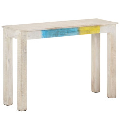 Table console Blanc 115x35x77 cm Bois de manguier brut