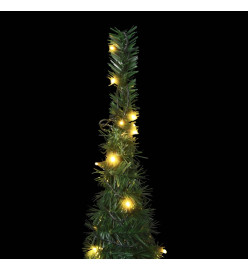 Sapin de Noël artificiel pré-éclairé avec guirlandes vert 180cm