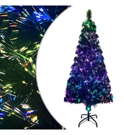 Sapin de Noël artificiel avec support vert 180 cm fibre optique