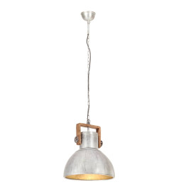 Lampe suspendue industrielle 25 W Argenté Rond 40 cm E27