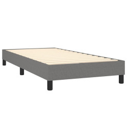 Sommier tapissier avec matelas et LED Gris foncé 80x200cm Tissu