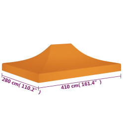 Toit de tente de réception 4x3 m Orange 270 g/m²