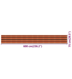 Écran de balcon Multicolore 75x600 cm PEHD