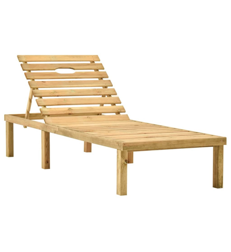 Chaise longue Bois de pin imprégné