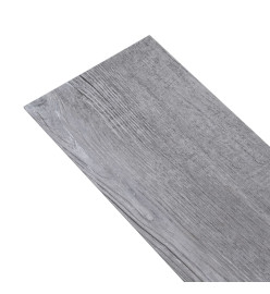 Planche de plancher PVC autoadhésif 5,21 m² 2 mm Gris bois mat