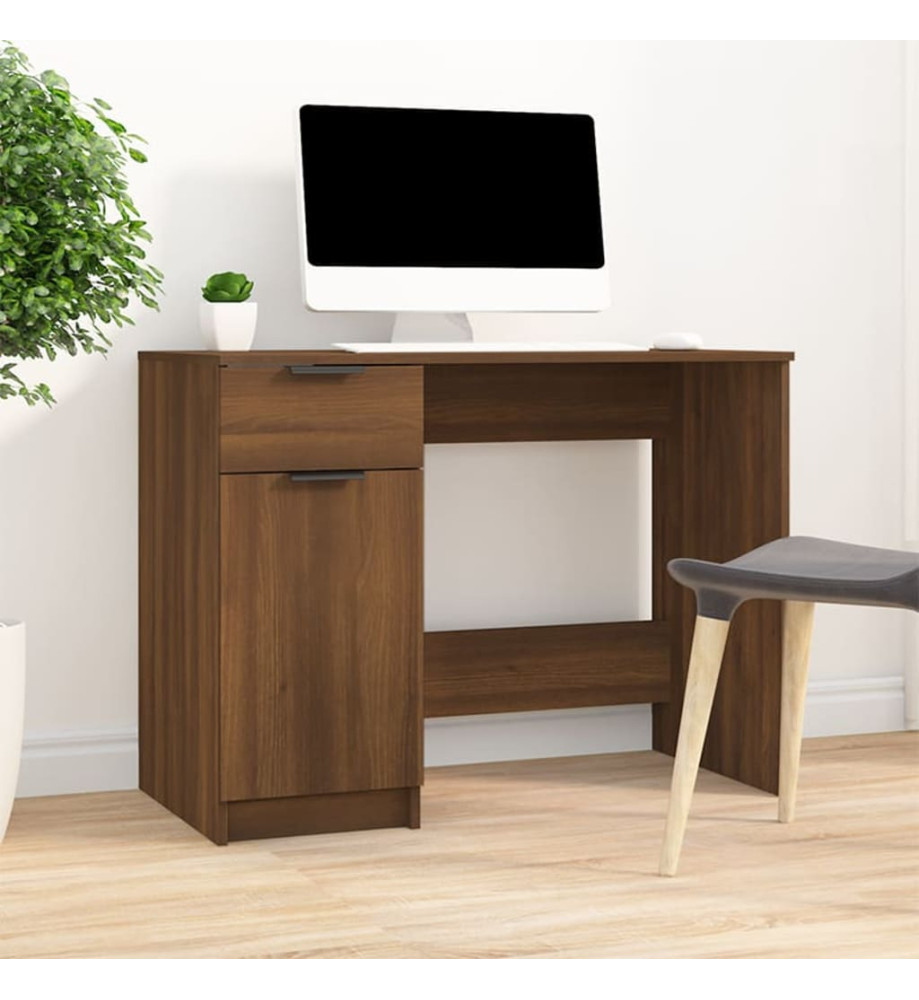 Bureau Chêne marron 100x50x75 cm Bois d'ingénierie