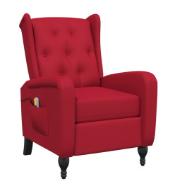 Fauteuil de massage inclinable rouge bordeaux velours