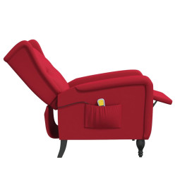 Fauteuil de massage inclinable rouge bordeaux velours