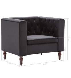 Fauteuil Noir Velours