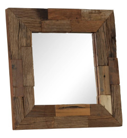 Miroir Bois de récupération massif 50 x 50 cm