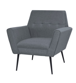 Fauteuil Gris clair Acier et tissu