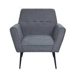 Fauteuil Gris clair Acier et tissu