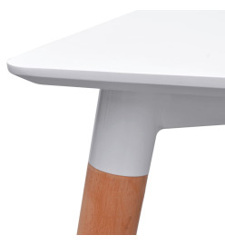 Ensemble de table et chaise à manger 7 pcs Blanc et gris clair