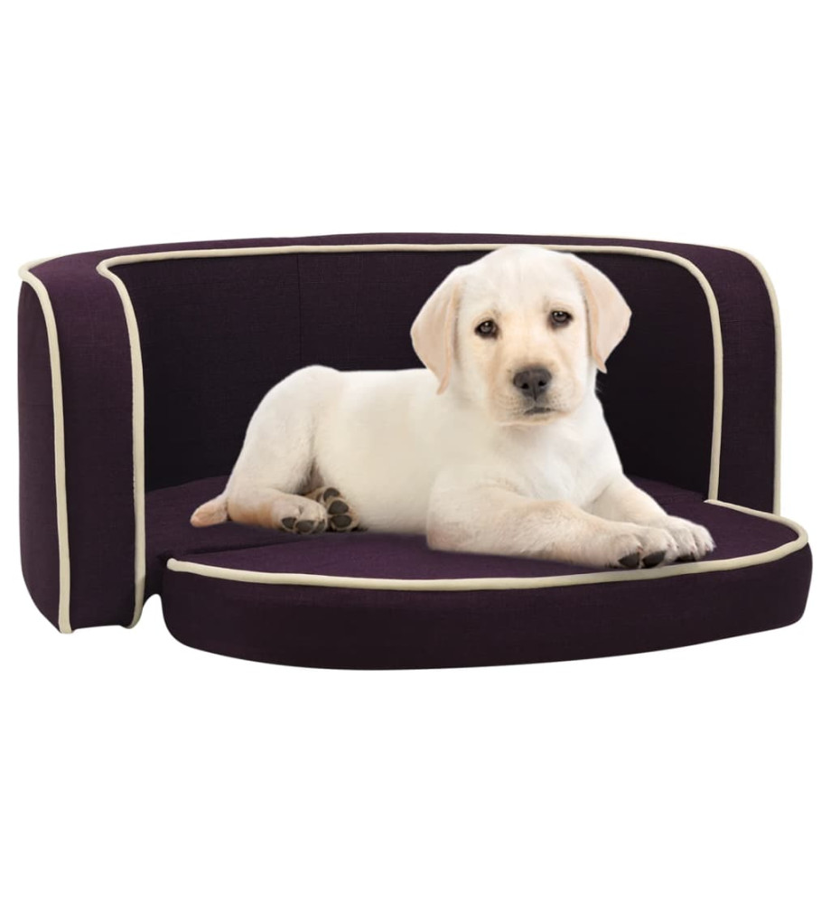 Canapé pliable pour chien Bordeaux 76x71x30 cm Coussin lavable