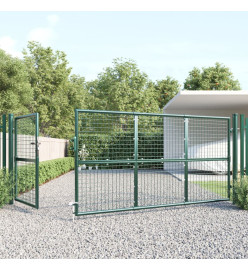 Portal de jardin maille vert 350x175 cm acier galvanisé