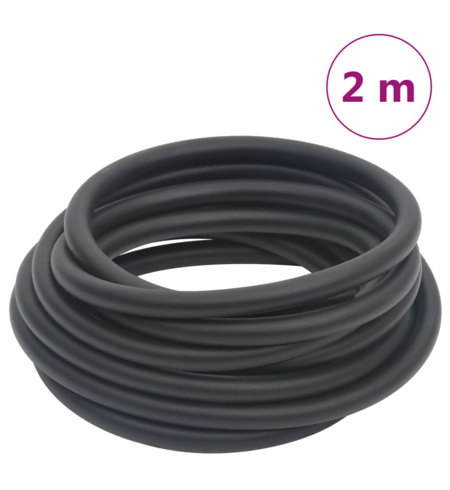 Tuyau d'air hybride noir 0,6" 2 m caoutchouc et PVC