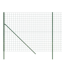 Clôture en treillis métallique vert 1,6x10 m acier galvanisé