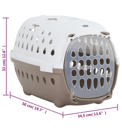 Cage de transport animaux de compagnie 50x34,5x32 cm