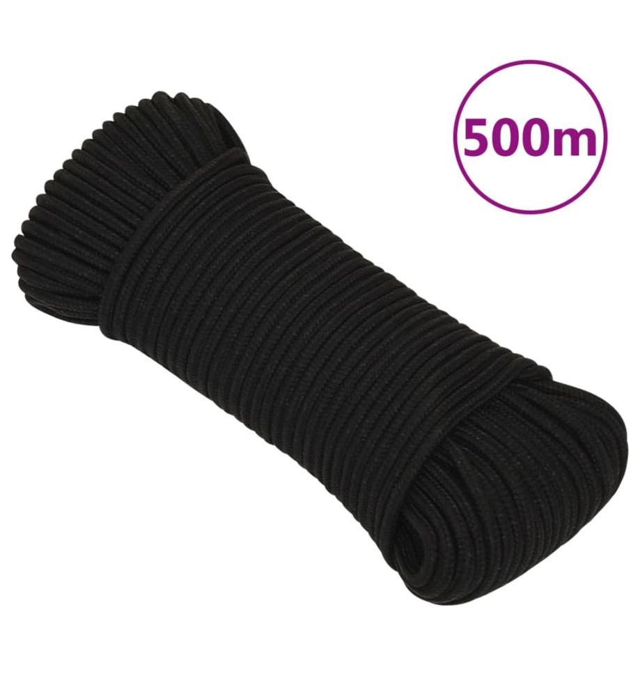 Corde de travail Noir 4 mm 500 m Polyester