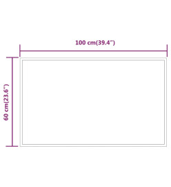 Miroir de salle de bain à LED 100x60 cm